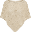 Ivory Bloom Poncho