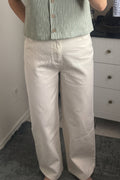 White Denim Pants