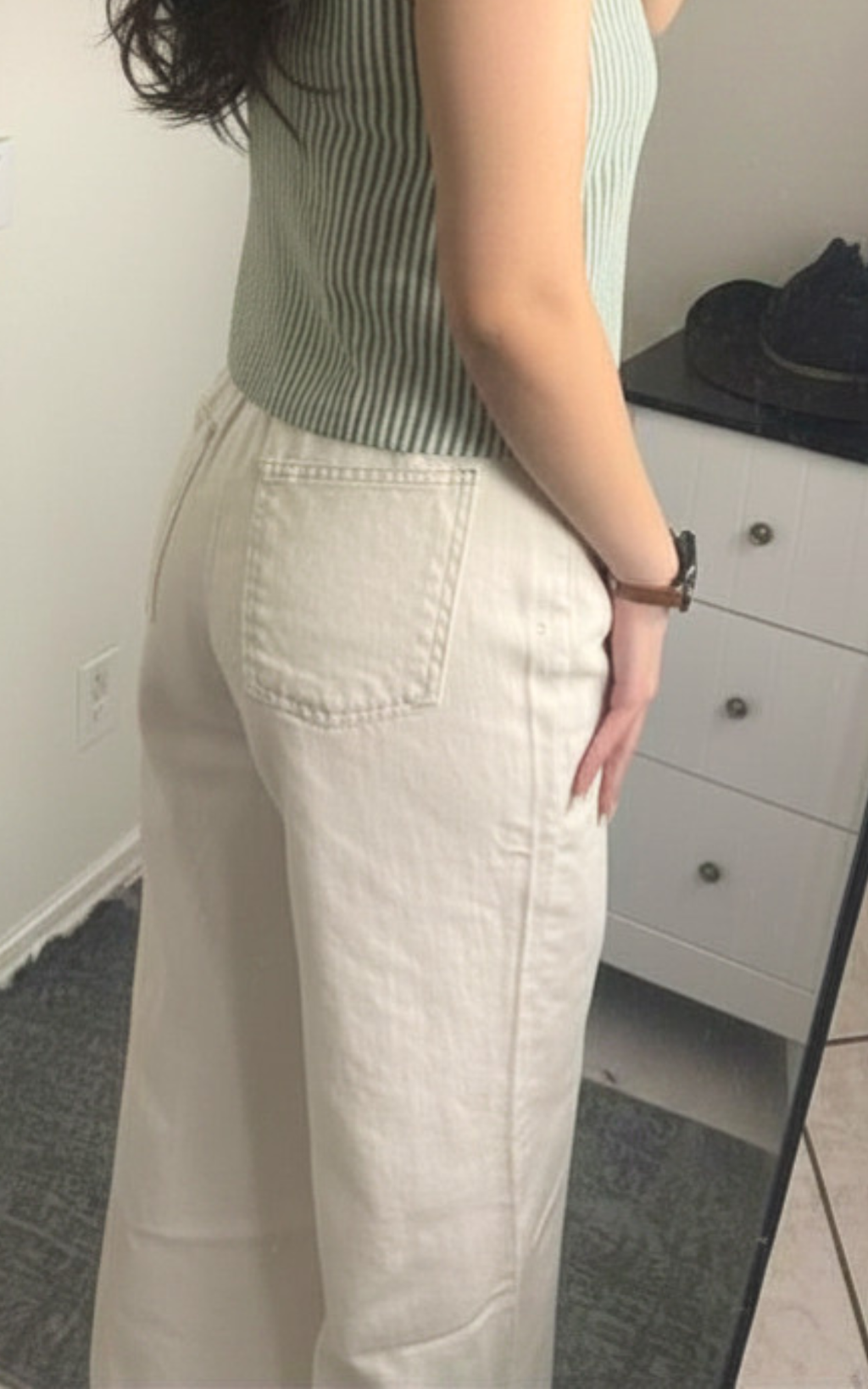 White Denim Pants
